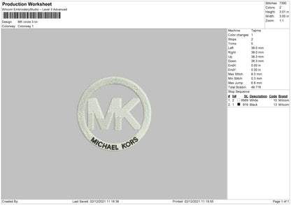MK Circle Embroidery File 4 size