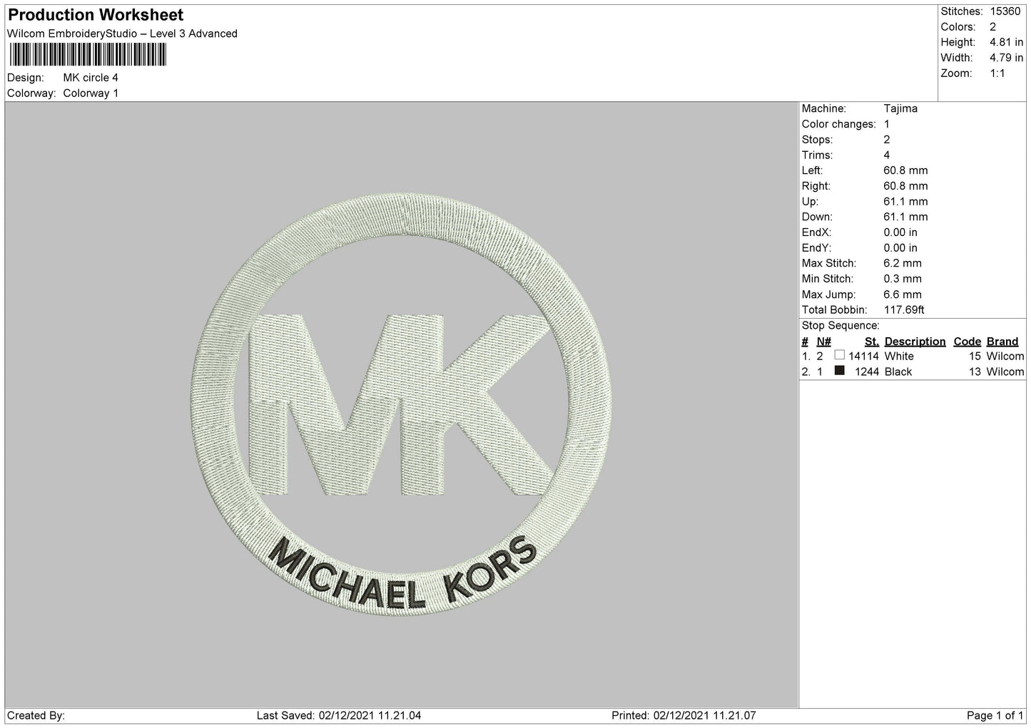 MK Circle Embroidery File 4 size