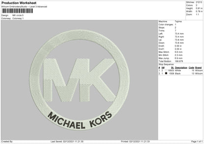 MK Circle Embroidery File 4 size