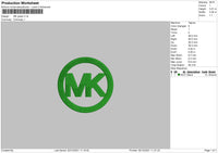 MK Green Embroidery File 4 size