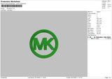 MK Green Embroidery File 4 size