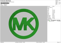 MK Green Embroidery File 4 size