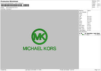 MK Michael Kors Embroidery File 4 size