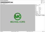 MK Michael Kors Embroidery File 4 size