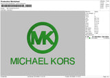 MK Michael Kors Embroidery File 4 size