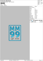 Mm99 Embroidery File 6 sizes