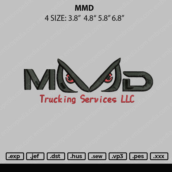 MMD Embroidery File 4 size