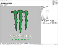 Monster Green Embroidery File 4 size