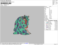 Monster Embroidery File 4 size