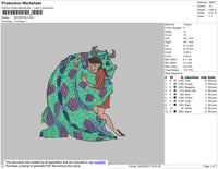 Monster Embroidery File 4 size