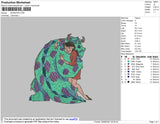 Monster Embroidery File 4 size