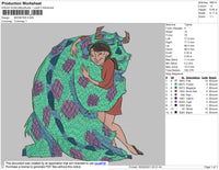 Monster Embroidery File 4 size