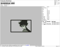 Mob Psycho Embroidery File 4 size