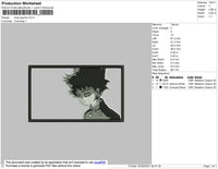 Mob Psycho Embroidery File 4 size