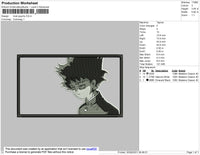 Mob Psycho Embroidery File 4 size