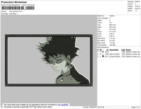 Mob Psycho Embroidery File 4 size
