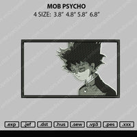 Mob Psycho Embroidery File 4 size