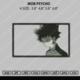 Mob Psycho Embroidery File 4 size