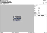 Modern Fincing Embroidery File 6 sizes