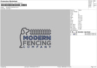 Modern Fincing Embroidery File 6 sizes