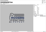 Modern Fincing Embroidery File 6 sizes