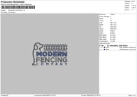 Modern Fincing Embroidery File 6 sizes