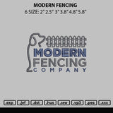 Modern Fincing Embroidery File 6 sizes