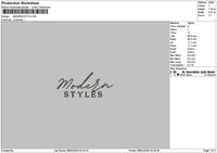 Moderntext 02 Embroidery File 6 sizes