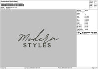 Moderntext 02 Embroidery File 6 sizes