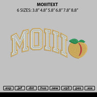 Moiiitext Embroidery File 6 sizes
