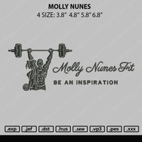 Molly Nunes Embroidery File 4 size