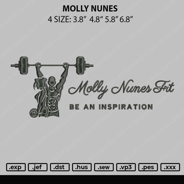 Molly Nunes Embroidery File 4 size