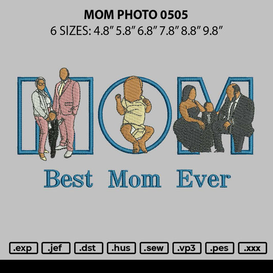 Mom Photo 0506 Embroidery File 6 sizes