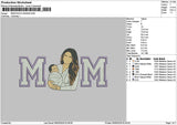 Mom Photo 0505 Embroidery File 6 sizes