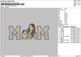 Mom Photo 0505b Embroidery File 6 sizes