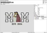Mom Photo 2711 Embroidery File 6 sizes