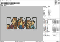 Mom Photoflat 3008 Embroidery File 6 sizes