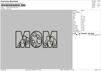 Mom Photoline Embroidery File 6 sizes
