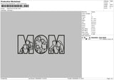 Mom Photoline Embroidery File 6 sizes
