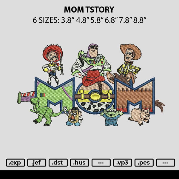 Mom Tstory Embroidery File 6 sizes