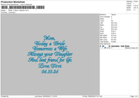 Mom Text 01 Embroidery File 6 sizes