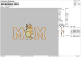 Mom Orange Embroidery File 6 sizes