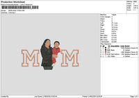 Mom Photo 2105a Embroidery File 6 sizes