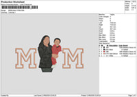 Mom Photo 2105a Embroidery File 6 sizes