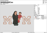 Mom Photo 2105a Embroidery File 6 sizes