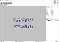 Mom Split Embroidery File 6 sizes