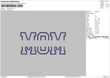 Mom Split Embroidery File 6 sizes