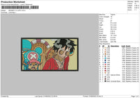 Monkey D Luffy Box Embroidery File 5 sizes