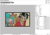 Monkey D Luffy Box Embroidery File 5 sizes