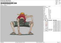 Md Luffy Large Embroidery File 6 sizes